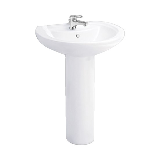 BASIN WITH PEDESTAL