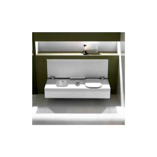 G-Full 120x50 W/C and Bidet Right with White Cover