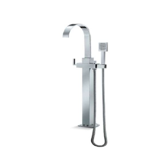 Single Lever Deck Mounted Tub Filler With Hand Shower