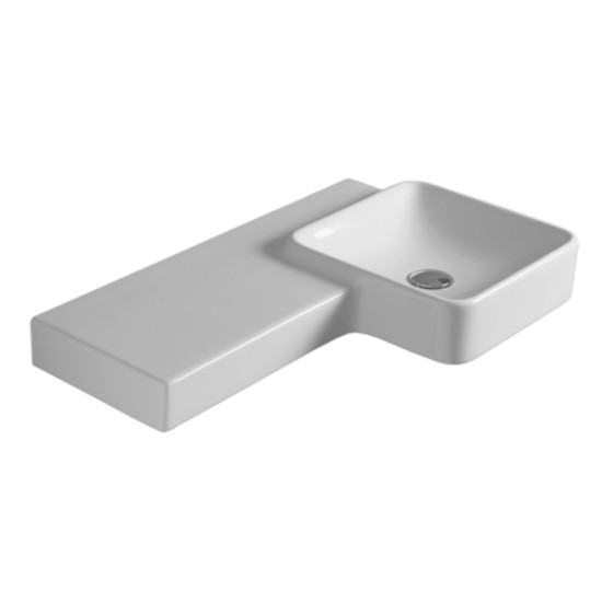 FLOW WASHBASIN 82 QUAD DX BIANCO