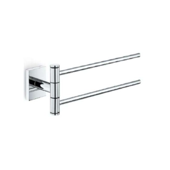 Double wall mounted towel rail